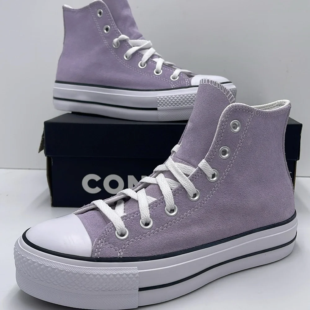 Converse Women's A15198C CTAS LIFT HI VAPOR VIOLET/WHITE/BLACK High Top Platform